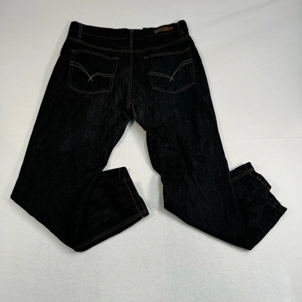 Evolution In Design Straight Leg Jeans Mens Size 38X32 Black High Rise